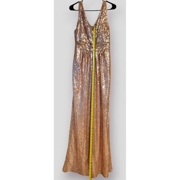 Formal Long Dress Prom Size 4 Peach - Picture 8 of 9